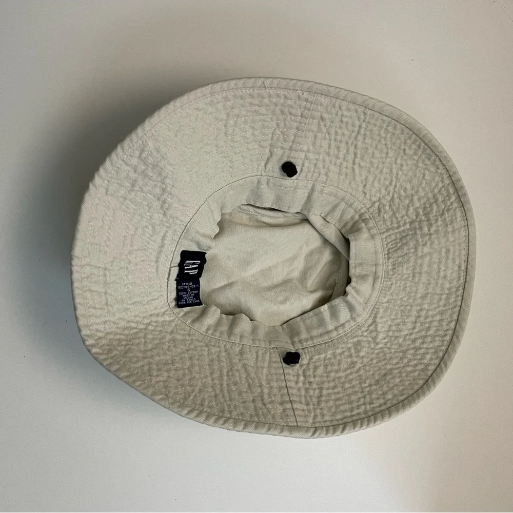 Vintage Gap Bucket Hat Safari Travel Hiking Fishing Beach Kayak Beige Y2K Unisex